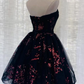 Black Tulle Scoop Homecoming Dress, Lovely Black Party Dress   cg9505